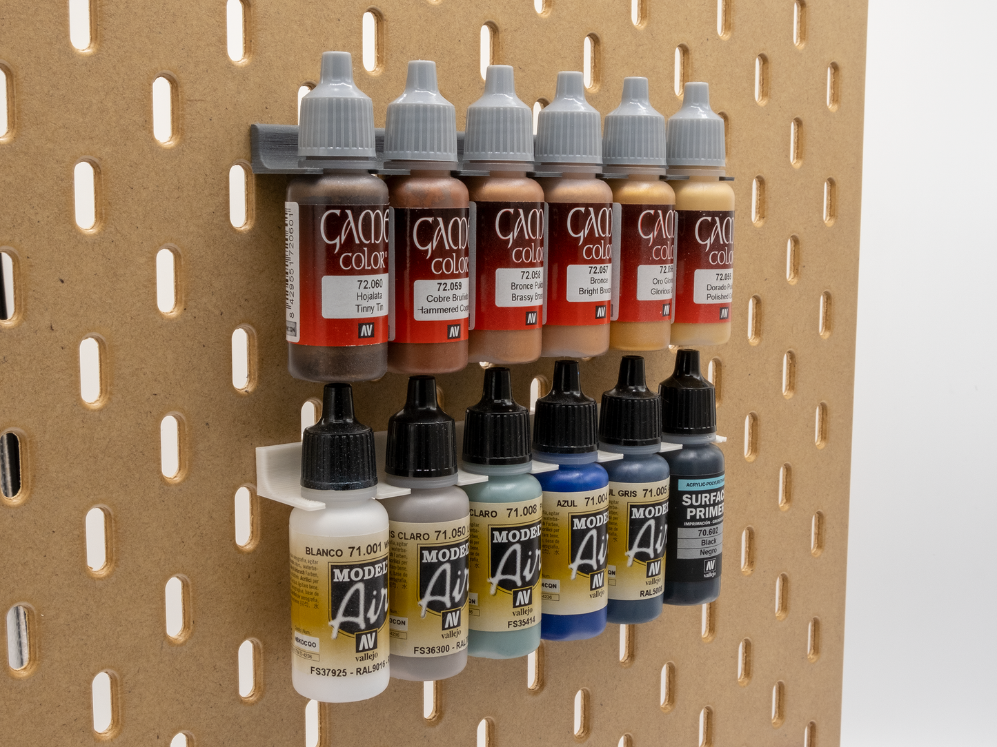Vallejo Paint Stand for IKEA SKADIS | Acrylics holder for miniatures, Organization for acrylic paints