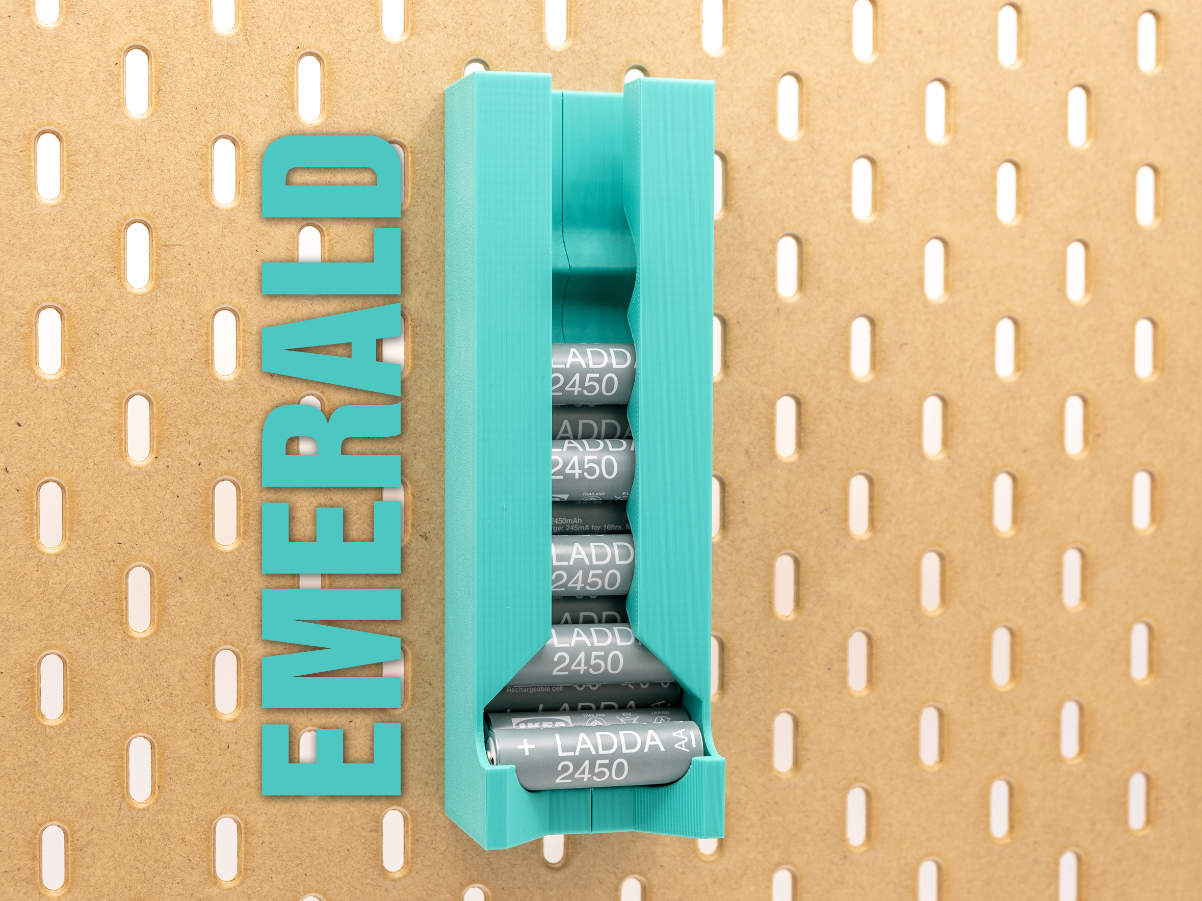 Battery Dispenser (AA or AAA) for IKEA SKADIS
