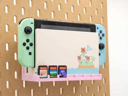 Soporte para Dock y juegos de Nintendo Switch | Accesorio para IKEA Skadis o Uppspel
